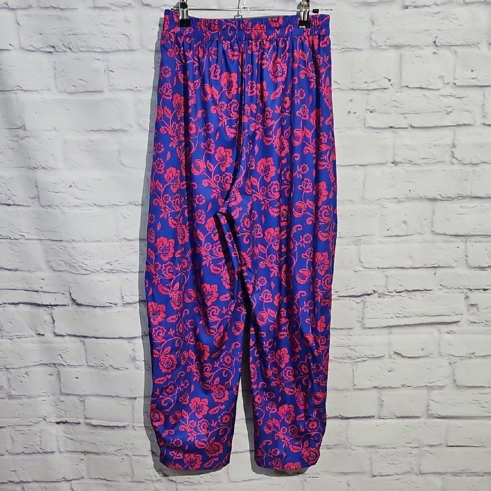 Cupshe Vibrant Blue and Red Sangria Sands Floral Cover Up Pants - Picture 8 of 10